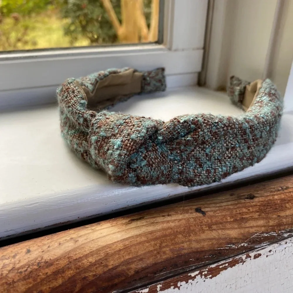 Anthropologie Niles Tweed Knotted Headband